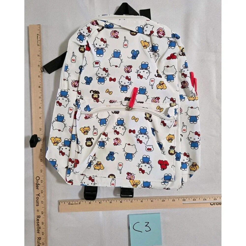 Hello Kitty White All Over Print  School/Travel Backpack